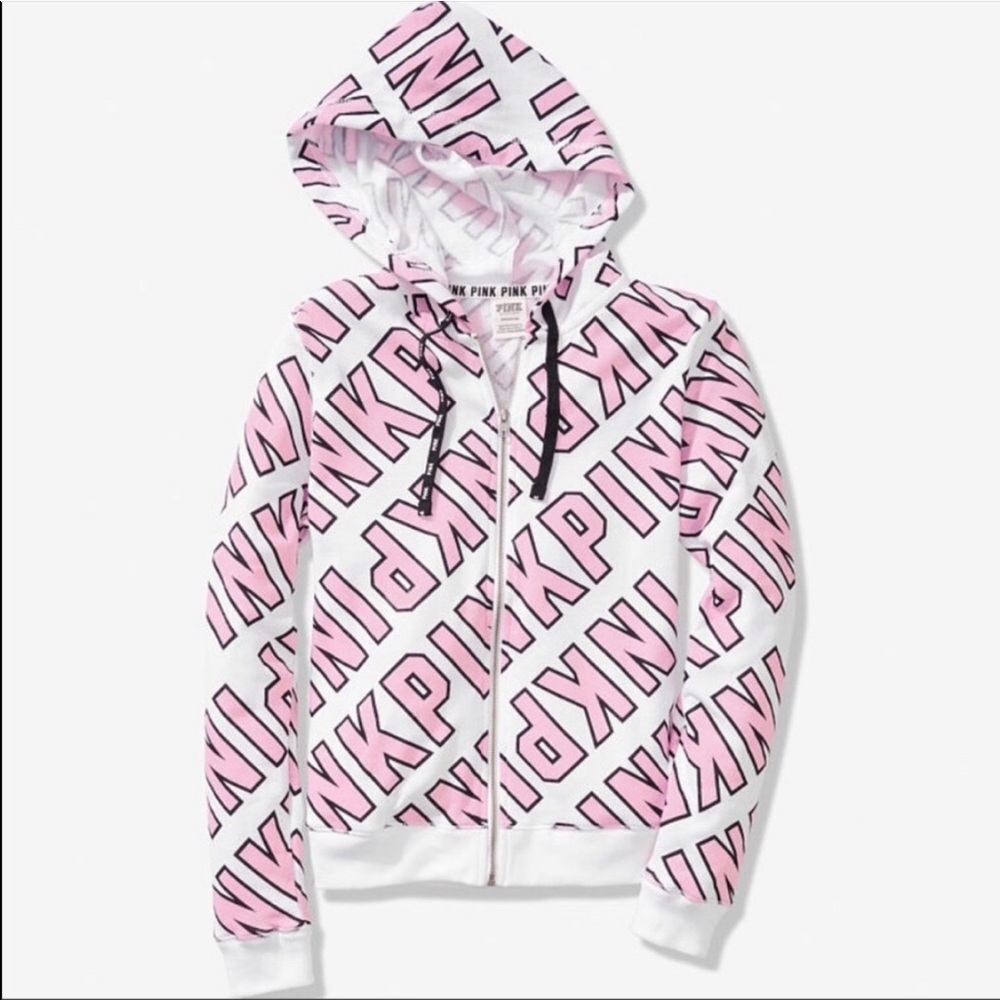 RARE Pink Victoria secret Bling hoodie
